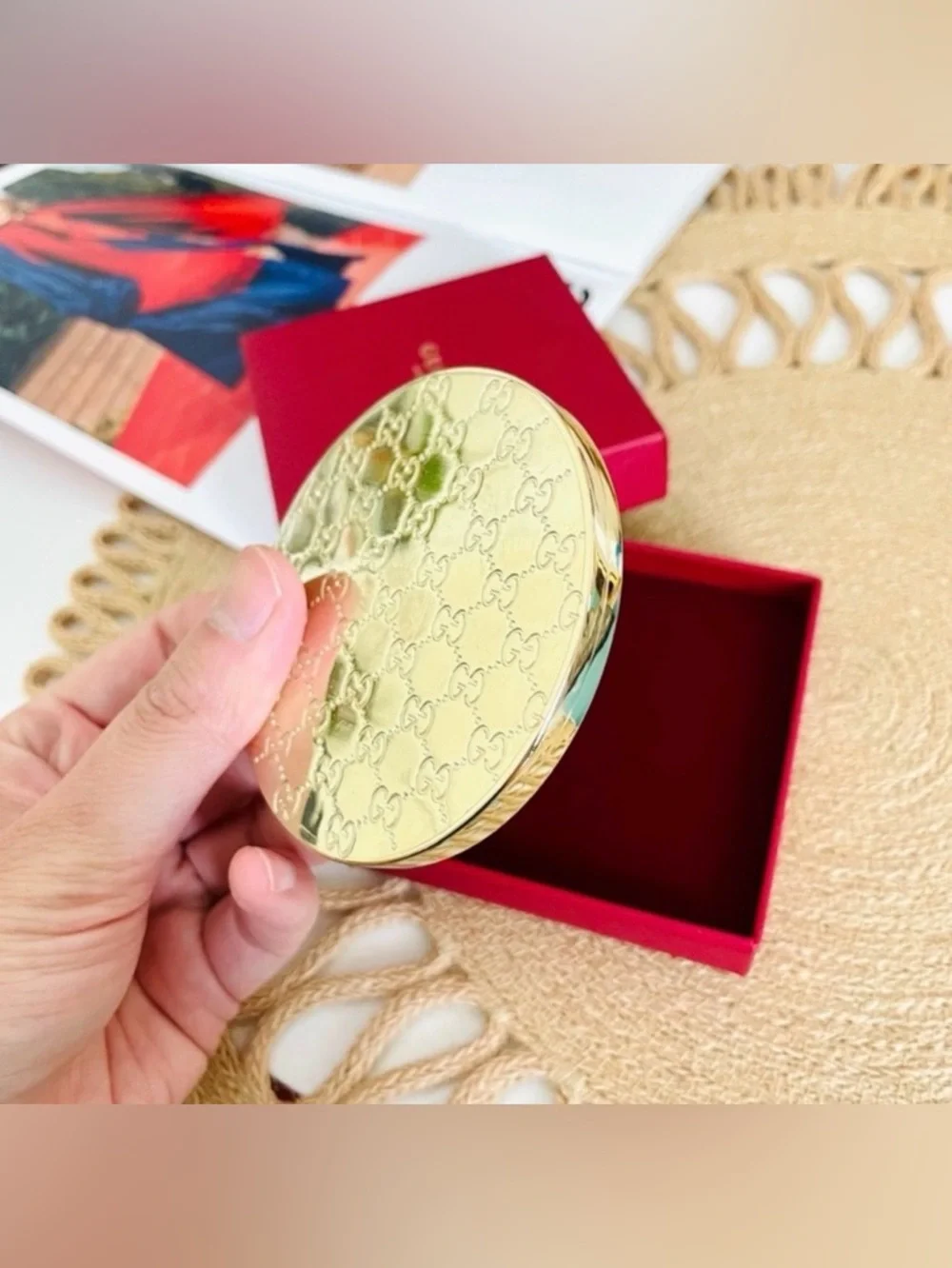 Gucci pocket makeup mirror